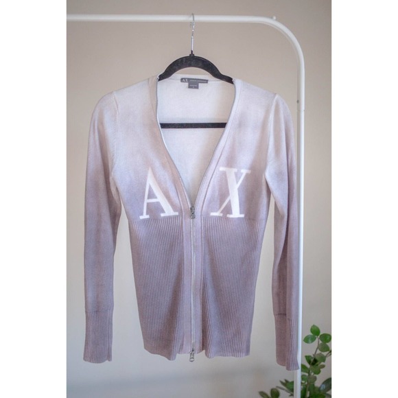 A/X Armani Exchange Women’s Ombre Zip Up Sweater SZ S - Picture 2 of 8